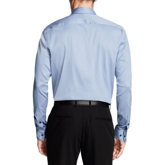 Van Heusen Men's Stain Shield Regular Fit Dress Shirt Penn Blue M 15-15.5/34-35 - Picture 2 of 3